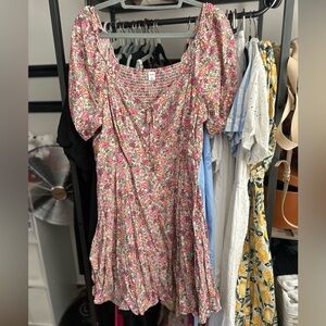 Old Navy Multicolor Floral Smocked Top
